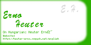 erno heuter business card